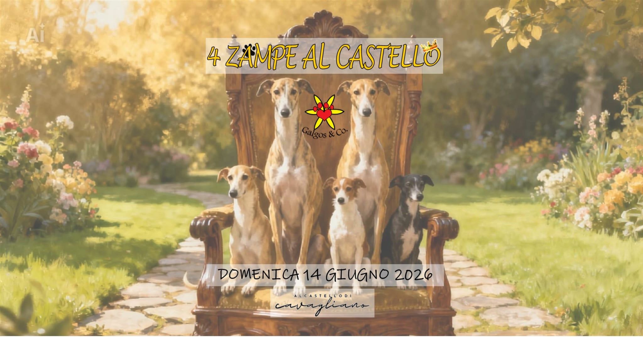 4 ZAMPE AL CASTELLO!  "domenica 14 giugno"